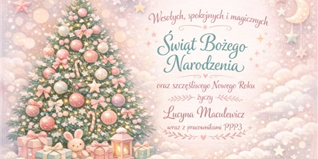 Wesołych Świąt Bożego Narodzenia oraz szczęśliwego Nowego Roku!